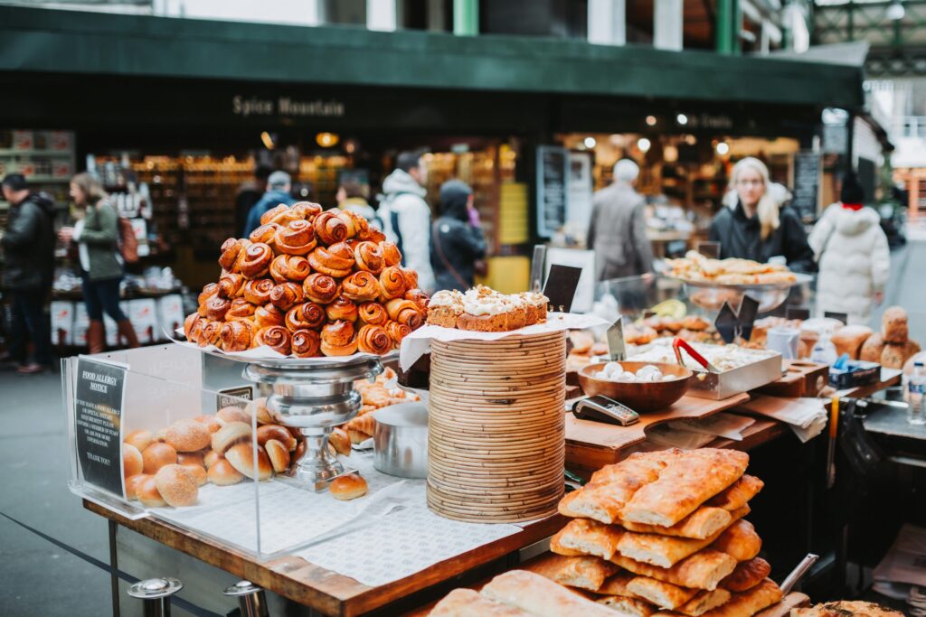 Inside Borough Market, London