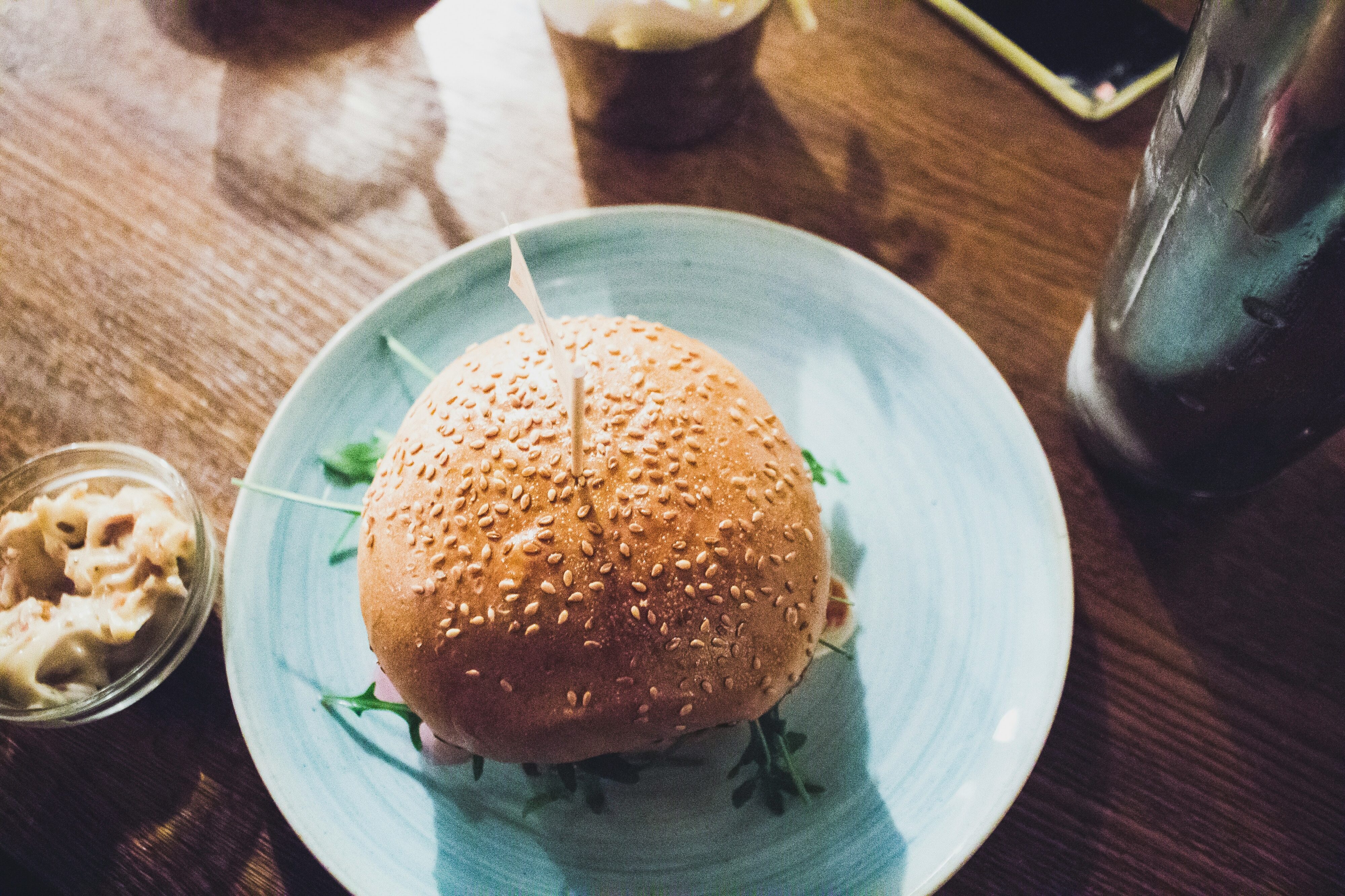 Picture of a burger from GBK, on the Southbank.